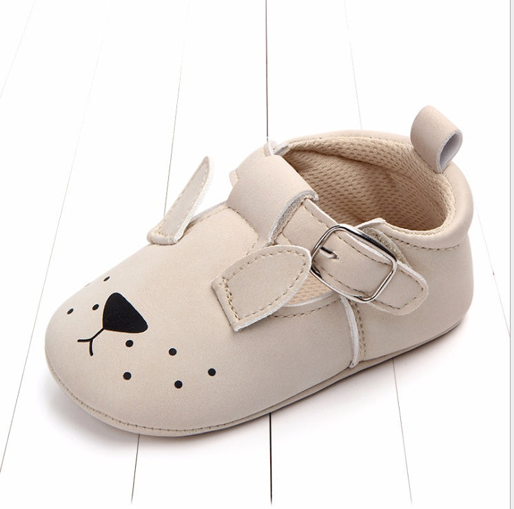 Spring and autumn cartoon animal baby shoes matte leather non-slip soft bottom baby shoes