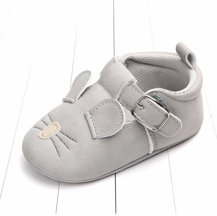 Spring and autumn cartoon animal baby shoes matte leather non-slip soft bottom baby shoes