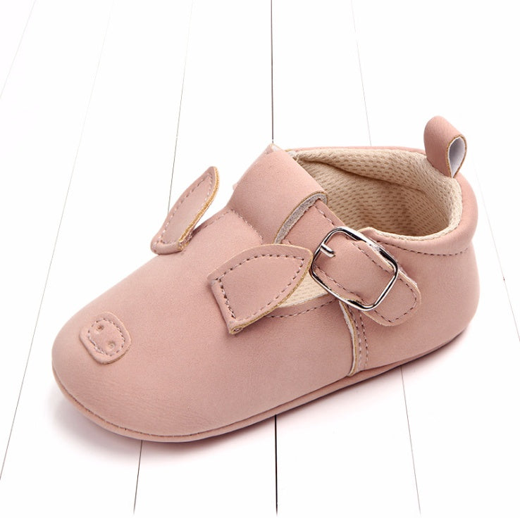 Spring and autumn cartoon animal baby shoes matte leather non-slip soft bottom baby shoes