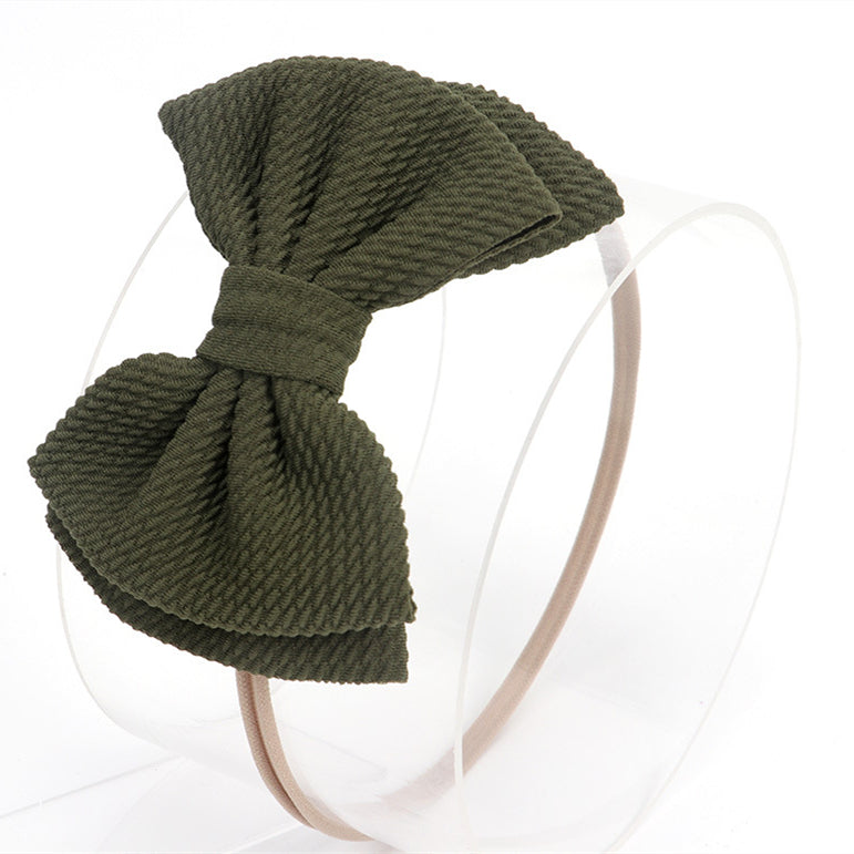 Cute Baby Girl Nylon Bow Headbands